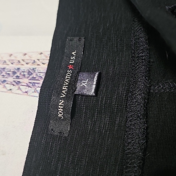 John Varvatos Black Joggers with Zipper Detail Size XL - Picture 3 of 7